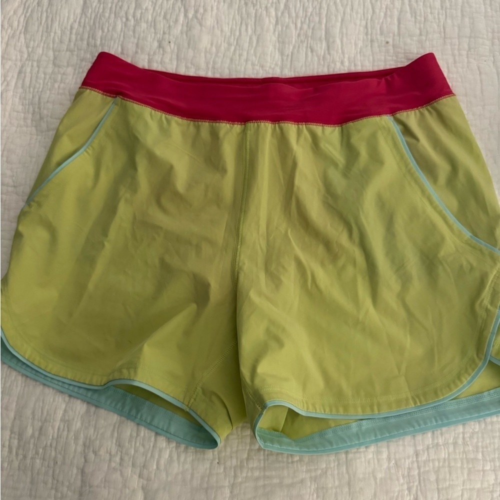 Lands End Size 16 Swim Shorts Swimwear Lime Green